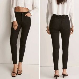 Madewell 10" High-Rise Skinny‎ Jeans in black frost wash, 28